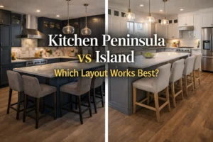 kitchen peninsula vs island