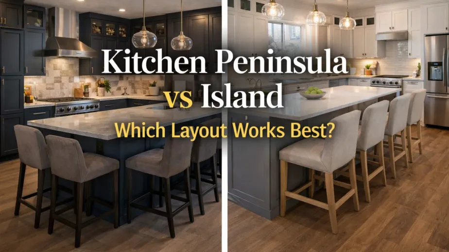 kitchen peninsula vs island