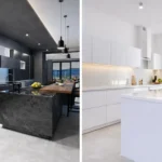 white vs dark kitchen cabinets