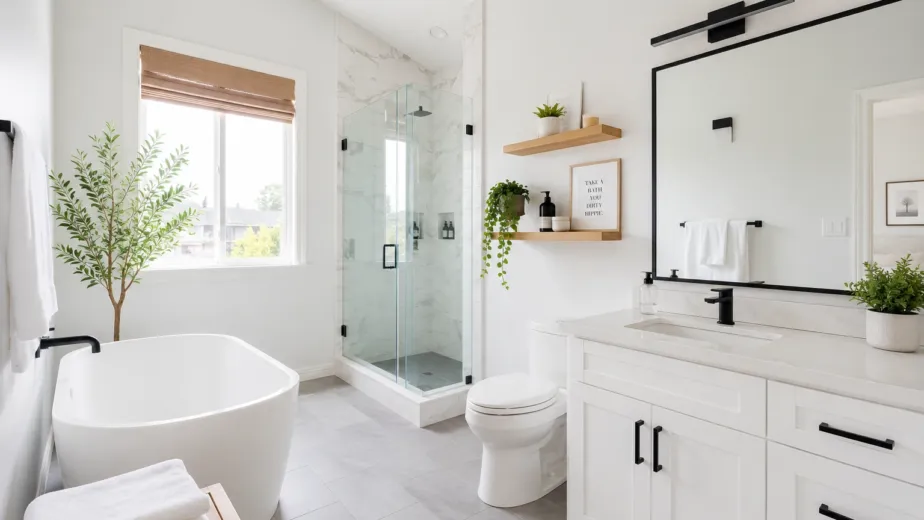 partial vs full bathroom remodel