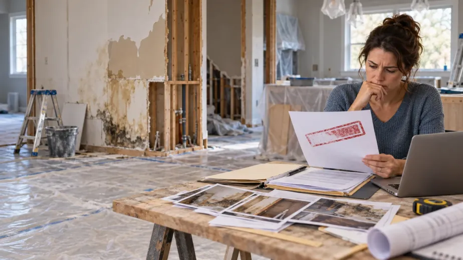 insurance denied remodel damage claim