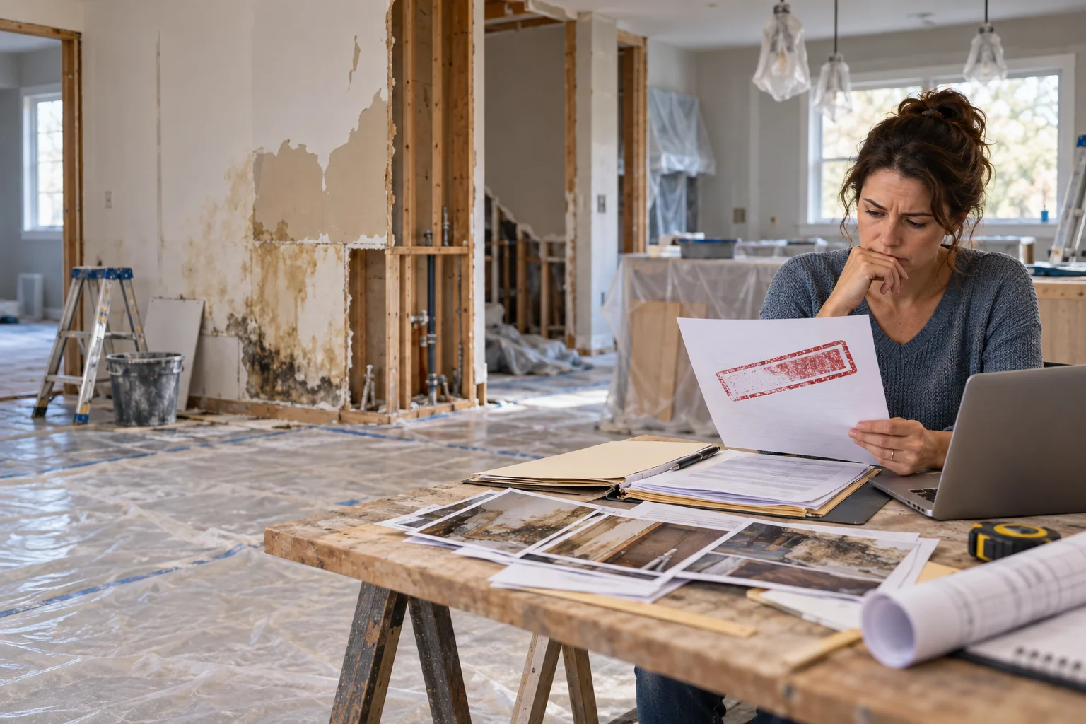 insurance denied remodel damage claim