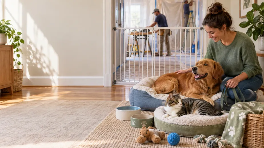 pets during home remodel