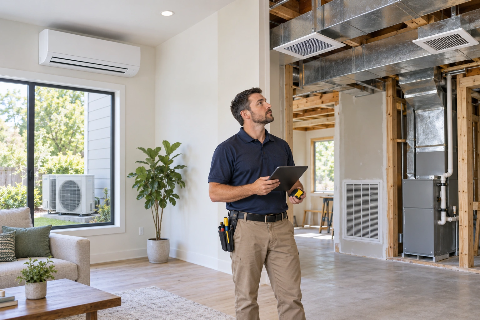 mini-split vs central HVAC remodel