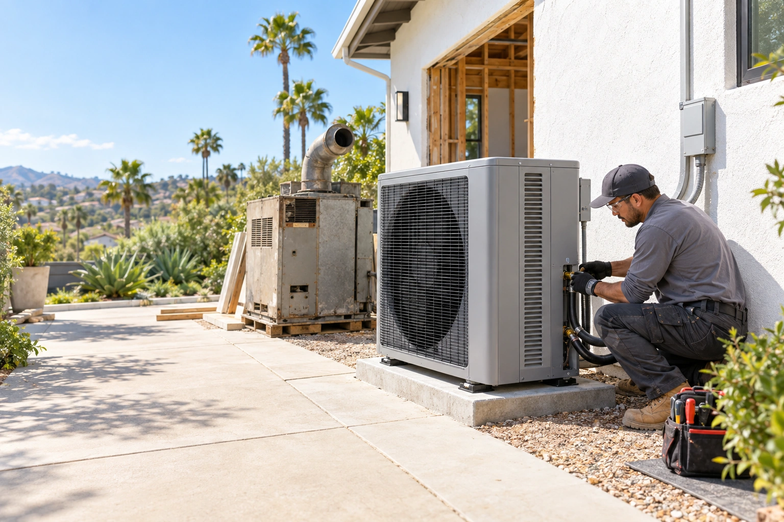 heat pump conversion remodel California