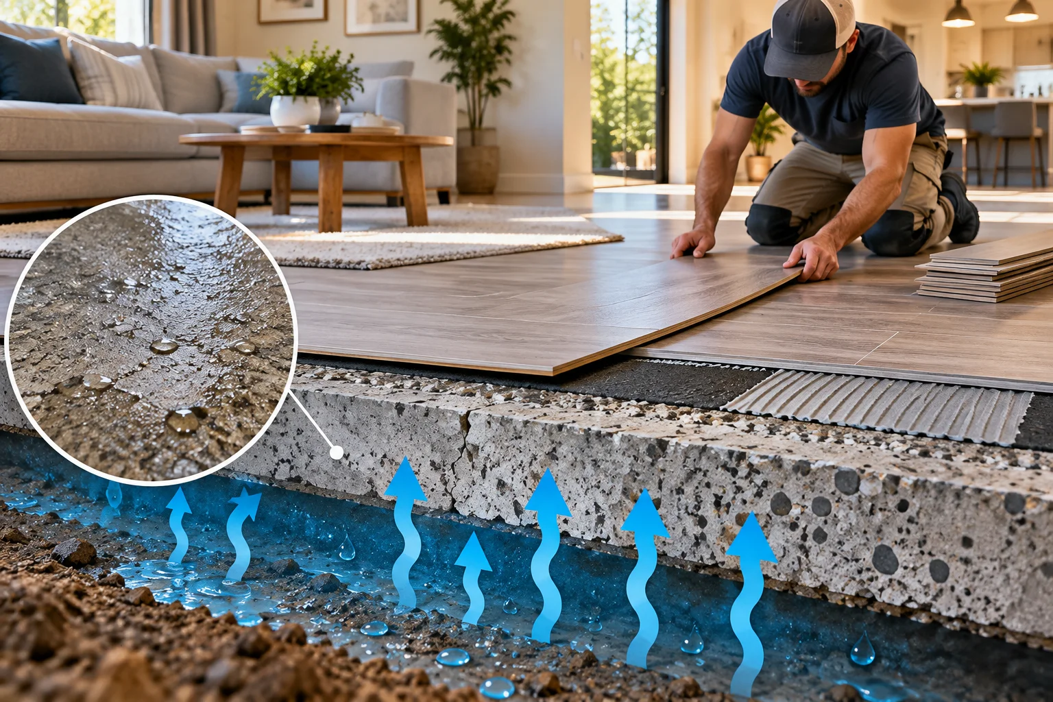 flooring over concrete slab Ontario