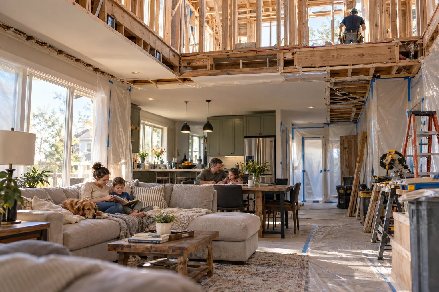 living through a second story addition Ontario
