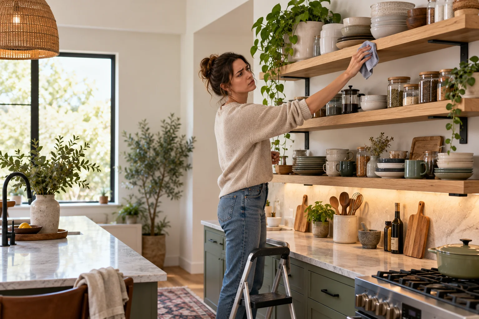 open shelving kitchen regret
