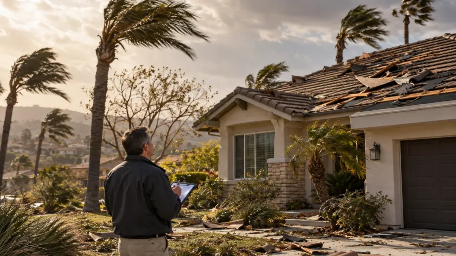 Santa Ana wind roof damage Ontario